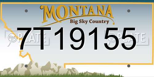 7T19155 Montana License Plate