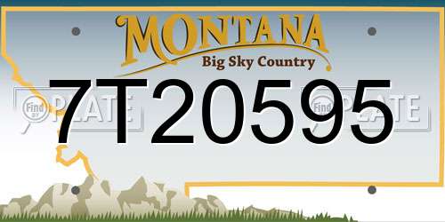 7T20595 Montana License Plate