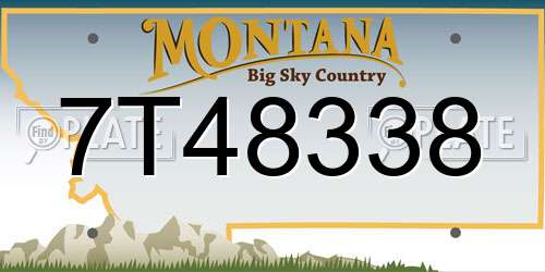 7T48338 Montana License Plate