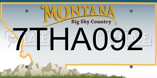 7THA092 Montana License Plate