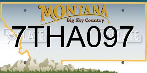 7THA097 Montana License Plate