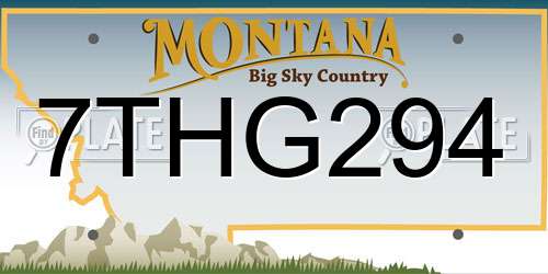 7THG294 Montana License Plate