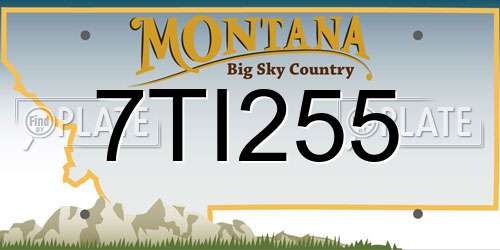 7TI255 Montana License Plate