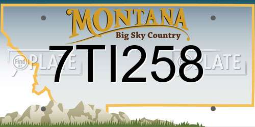 7TI258 Montana License Plate