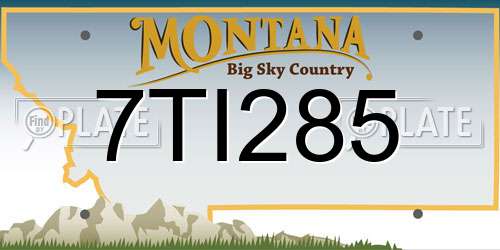 7TI285 Montana License Plate