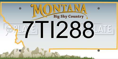 7TI288 Montana License Plate