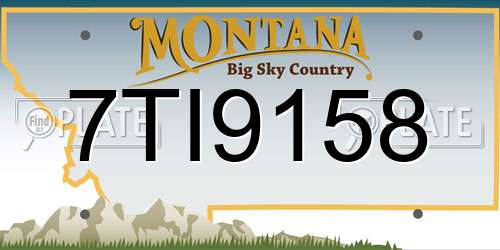 7TI9158 Montana License Plate