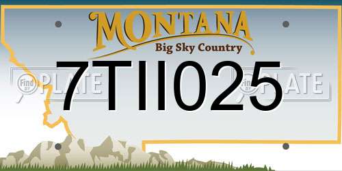 7TII025 Montana License Plate