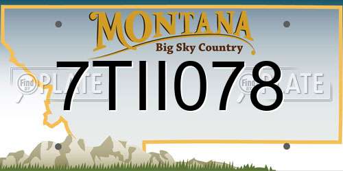 7TII078 Montana License Plate