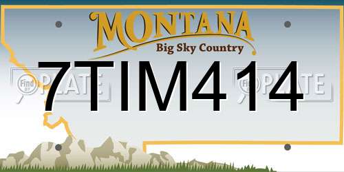 7TIM414 Montana License Plate