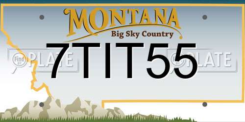 7TIT55 Montana License Plate