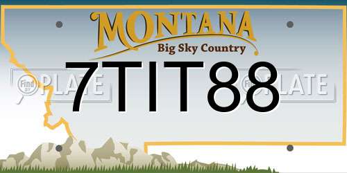 7TIT88 Montana License Plate