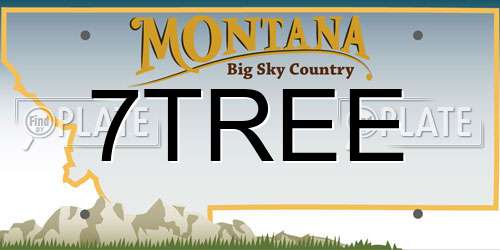 7TREE Montana License Plate
