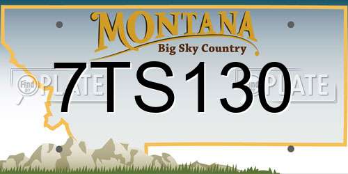 7TS130 Montana License Plate