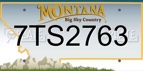 7TS2763 Montana License Plate