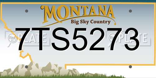 7TS5273 Montana License Plate