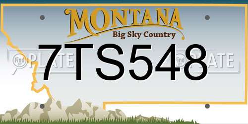 7TS548 Montana License Plate