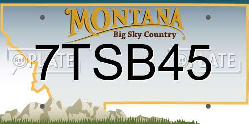 7TSB45 Montana License Plate