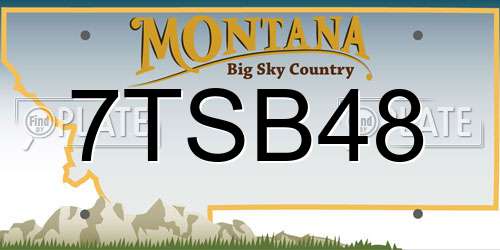 7TSB48 Montana License Plate