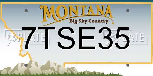 7TSE35 Montana License Plate