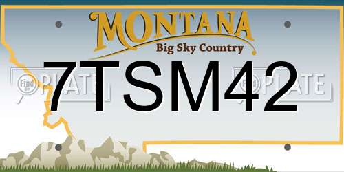 7TSM42 Montana License Plate
