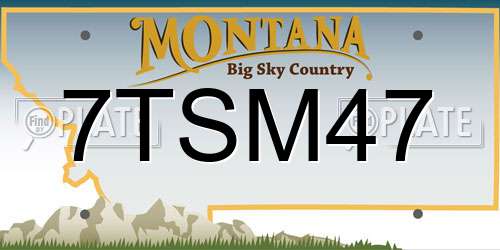 7TSM47 Montana License Plate