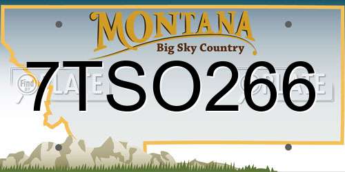 7TSO266 Montana License Plate