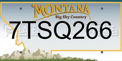 7TSQ266 Montana License Plate