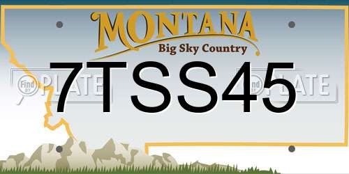 7TSS45 Montana License Plate