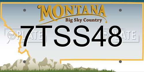 7TSS48 Montana License Plate
