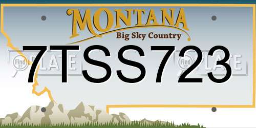 7TSS723 Montana License Plate