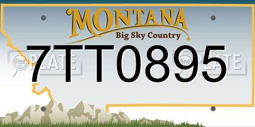 7TT0895 Montana License Plate