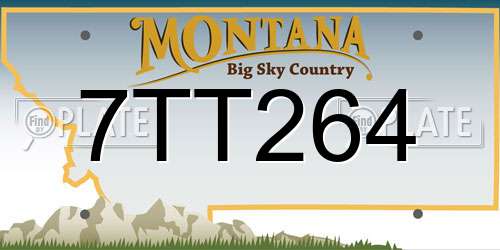 7TT264 Montana License Plate
