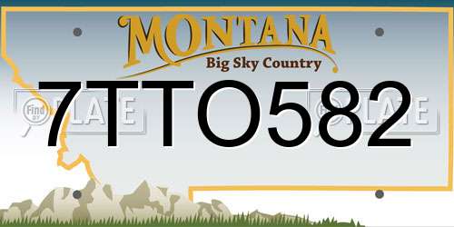 7TTO582 Montana License Plate