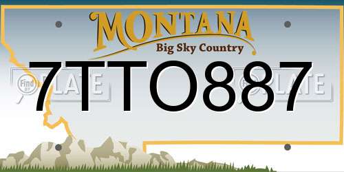 7TTO887 Montana License Plate