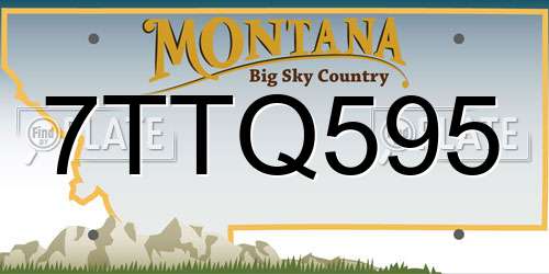 7TTQ595 Montana License Plate