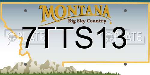 7TTS13 Montana License Plate