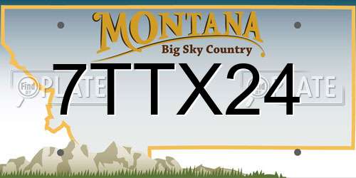 7TTX24 Montana License Plate