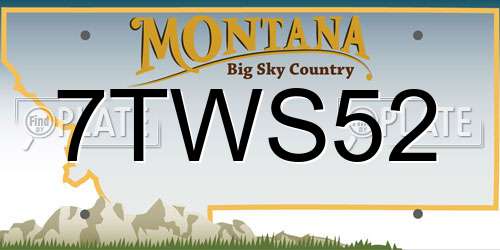 7TWS52 Montana License Plate