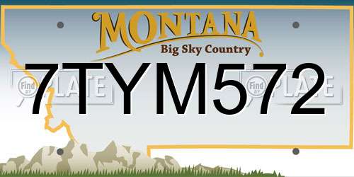 7TYM572 Montana License Plate