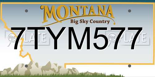 7TYM577 Montana License Plate