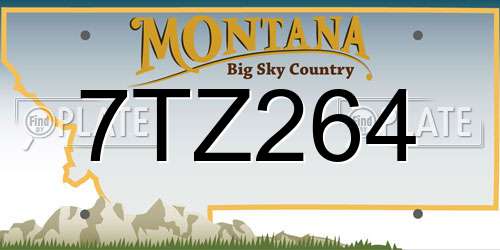 7TZ264 Montana License Plate