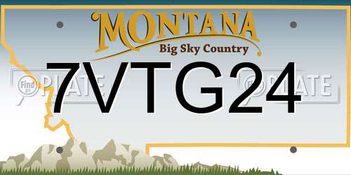7VTG24 Montana License Plate