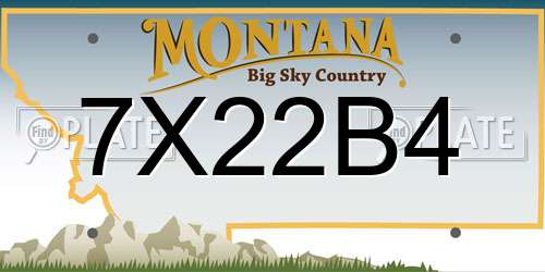 7X22B4 Montana License Plate