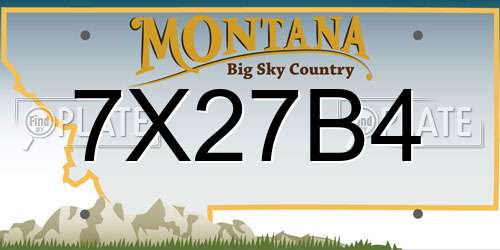 7X27B4 Montana License Plate