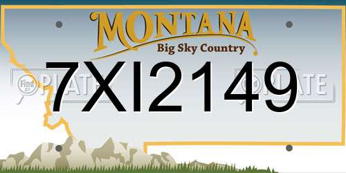 7XI2149 Montana License Plate