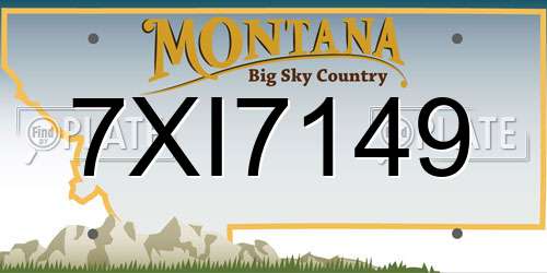 7XI7149 Montana License Plate