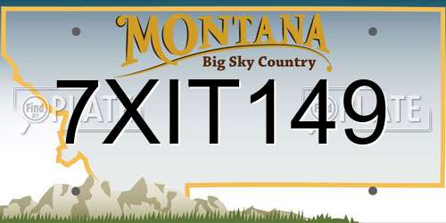 7XIT149 Montana License Plate