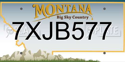 7XJB577 Montana License Plate