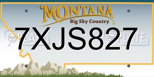 7XJS827 Montana License Plate